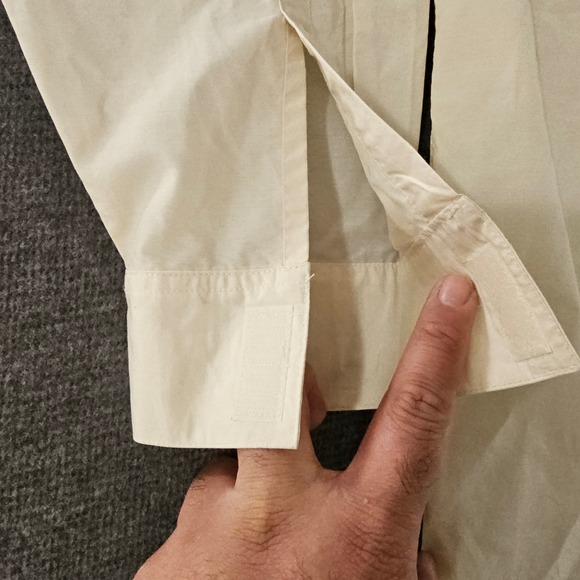 Arizona Jean Co Mens XL Hooded Field Jacket Cream Cotton Nylon Light Parka Coat - Picture 13 of 14